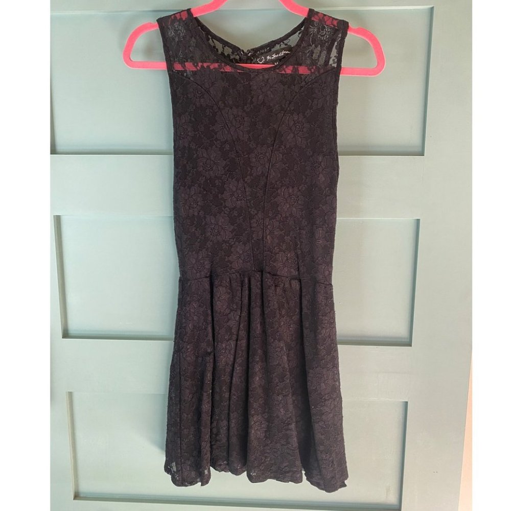 For Love & Lemons Sheer Black Lace Dress